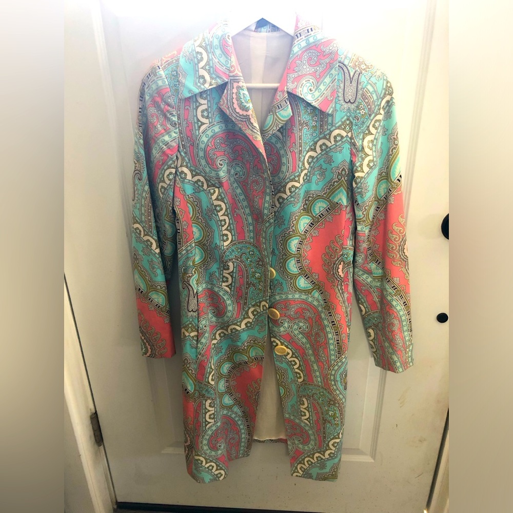 Trina Turk Los Angeles Knee Length Jacket.  Size 4